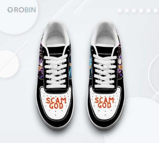 Air Force 1 Shoes   Money Man Scam God Graphic Design Sneakers