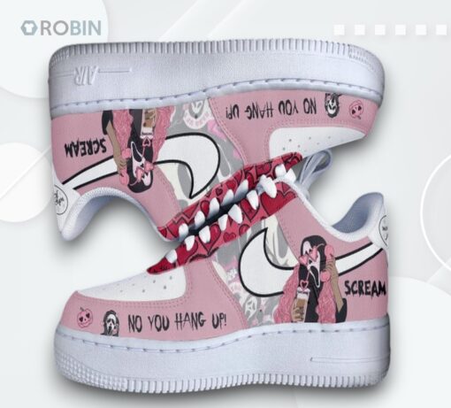 Air Force 1 Shoes   Scream No You Hang Up Pink Love Design