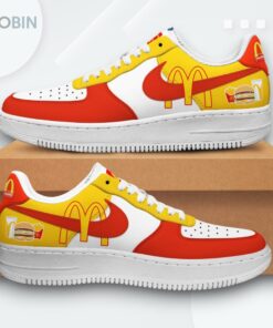 Air Force 1 Shoes with McDonald’s Hamburger Fan Design Print Air Force 1 Shoes with McDonald’s Hamburger Fan Design Print