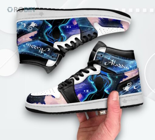 Aladdin Jordan 1 High – Genie Silhouette Custom Sneakers