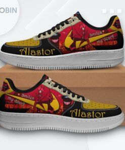 Alastor Smile My Dear Design Air Force 1 Shoes   Hazbin Hotel Merchandise