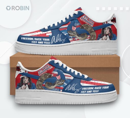 Alice Cooper Freedom ‘Raise Your Fist and Yell’ Air Force 1 Shoes   Unique Design