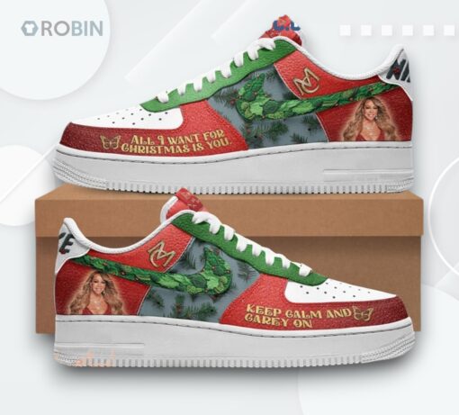 All I Want Is You Mariah Carey Christmas Carol Air Force 1 Shoes   Holiday Design