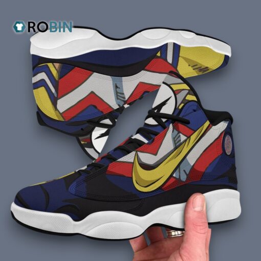 All Might Inspired Jordan 13 Sneakers – Graphic Design for Fans