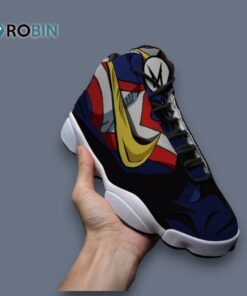 All Might Inspired Jordan 13 Sneakers – Graphic Design for Fans