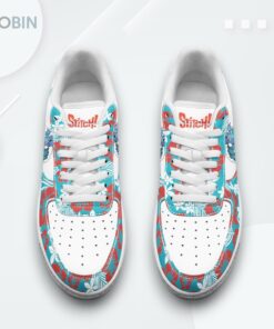 Aloha Stitch Hawaiian Print Air Force 1 Shoes   Tropical Vibe Sneakers