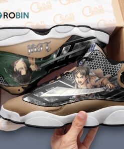 Anime Inspired Eren Yeager & Levi Ackerman Air Jordan 13 Sneakers