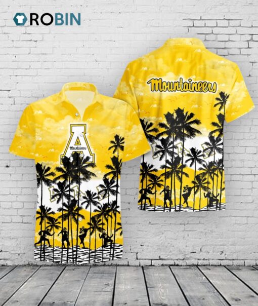 App State Mountaineers Palm Tree Hawaiian Shirt