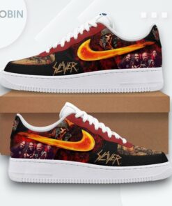 Artistic Slayer Skeleton Air Force 1 Shoes   Unique Graphic Design Sneakers