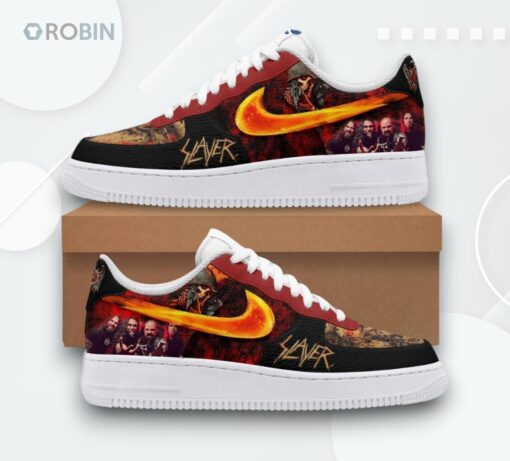 Artistic Slayer Skeleton Air Force 1 Shoes   Unique Graphic Design Sneakers