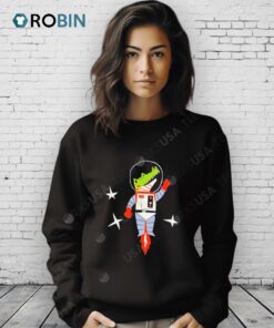 Astronaut Crocodile Cartoon Shirt