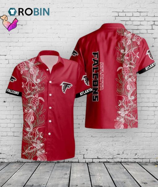 Atlanta Falcons Hawaiian Shirt –  Turtle Seaweed Print