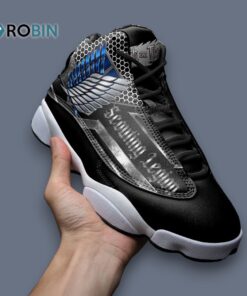 Attack on Titan Scout Regiment Jordan 13 Sneakers – Unique Printed Design