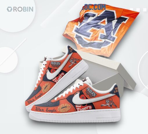 Auburn Tigers Air Force 1 Shoes   War Eagle Design