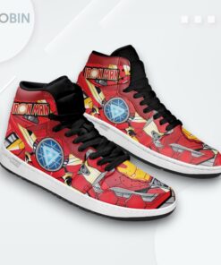 Avengers Ironman Jordan 1 High – Printed Sneakers Avengers Ironman Jordan 1 High – Printed Sneakers