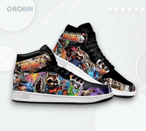 Avengers Rocket Jordan 1 High – Custom Sneakers