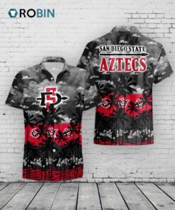 Aztecs Hawaiian Shirt –  San Diego State Palm Tree Design Aztecs Hawaiian Shirt –  San Diego State Palm Tree Design