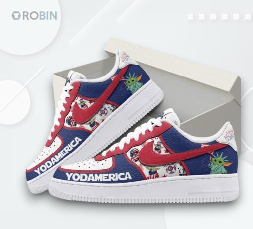 Baby Yoda Liberty Statue Air Force 1 Shoes   Star Wars Inspired Design