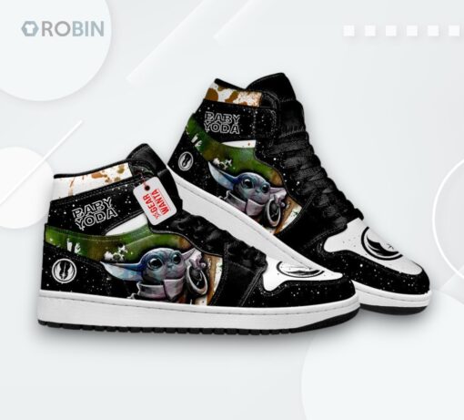 Baby Yoda Star Wars Jordan 1 High – Custom Sneakers