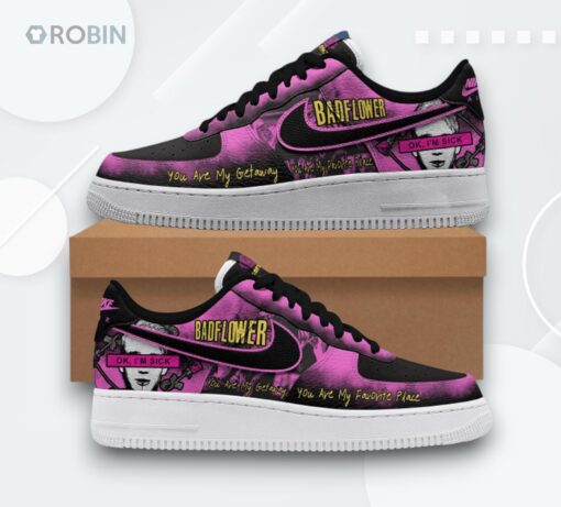 Badflower ‘Oh I’m Sick’ Graphic Air Force 1 Shoes   Unique Design Footwear