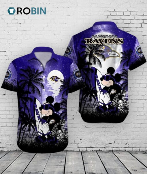Baltimore Ravens Mickey Mouse Hawaiian Shirt –  Disney NFL Summer