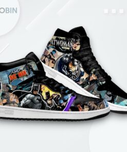 Batman Catwoman Jordan 1 High – Custom Sneakers Batman Catwoman Jordan 1 High – Custom Sneakers