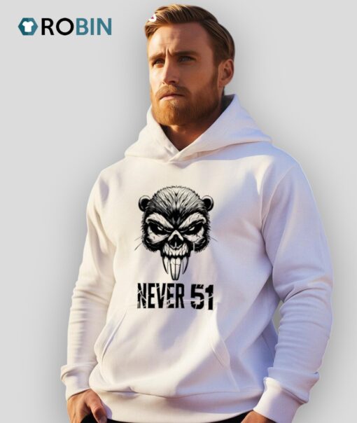 Beaver Skull Never 51 Shirt