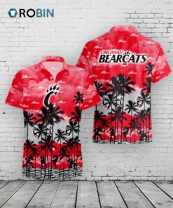 Bearcats Hawaiian Shirt Palms & Tropical Design
