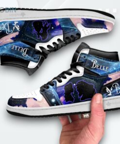 Belle & Beast Silhouette Jordan 1 High – Custom Fan Sneakers Belle & Beast Silhouette Jordan 1 High – Custom Fan Sneakers