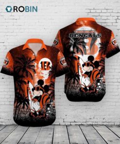 Bengals Mickey Mouse Hawaiian Shirt –  Disney NFL Summer Aloha Bengals Mickey Mouse Hawaiian Shirt –  Disney NFL Summer Aloha