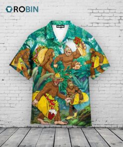 Bigfoot Taco Hawaiian Shirt –  Funny Cinco De Mayo Aloha