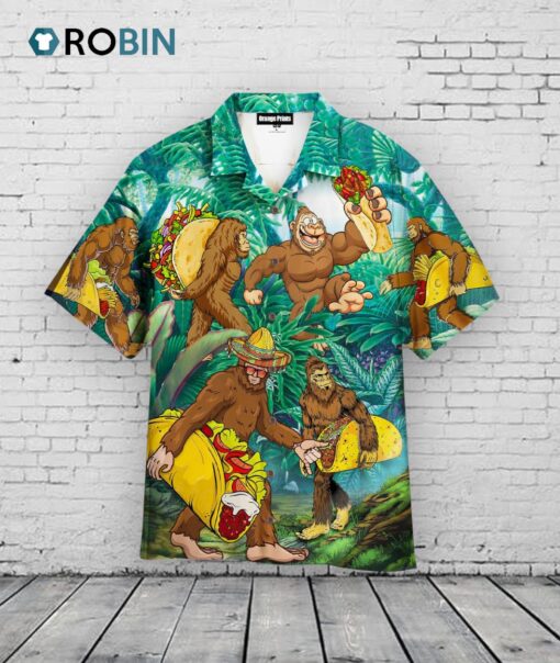Bigfoot Taco Hawaiian Shirt –  Funny Cinco De Mayo Aloha