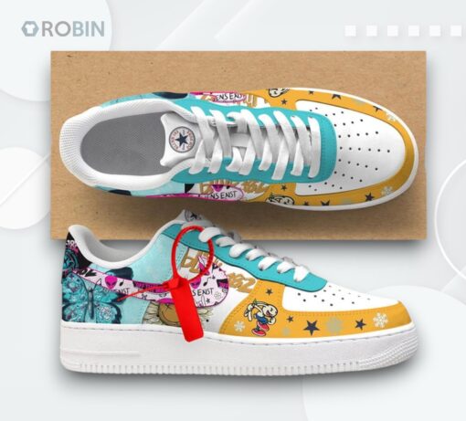 Blink 182 Aliens Exist Design Air Force 1 Sneakers   Unique Graphic Shoes