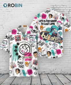 Blink 182 Hawaiian Shirt –  Life Is Too Short Print
