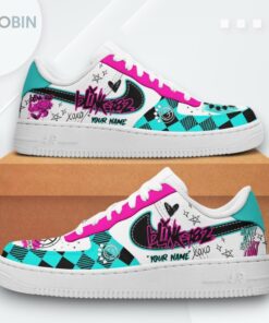 Blink 182 Love Forever White Lace Air Force 1 Shoes   Music Fan Design