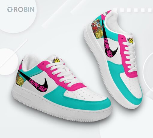 Blink 182 Stay Together for the Kids Air Force 1 Sneakers   Unique Printed Design