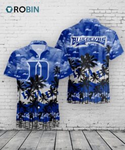 Blue Devils Hawaiian Shirt –  Palms & Tropical Print
