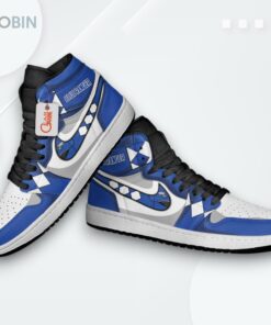 Blue Ranger Custom Jordan 1 High Sneakers – Movie Theme Shoes Blue Ranger Custom Jordan 1 High Sneakers – Movie Theme Shoes