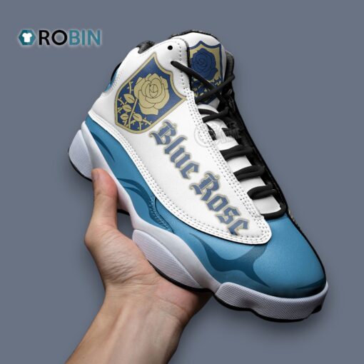 Blue Rose Print Jordan 13 Sneakers – Stylish Athletic Footwear for Men & Women