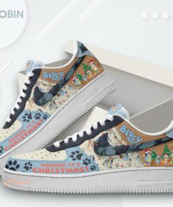 Bluey Christmas Air Force 1 Shoes   Festive Design for Holiday Cheer
