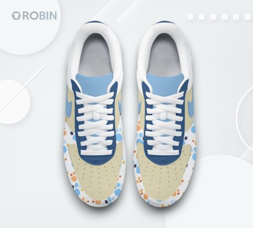 Bluey Heeler Family Air Force 1 Shoes   Fun Printed Design Sneakers for Fans