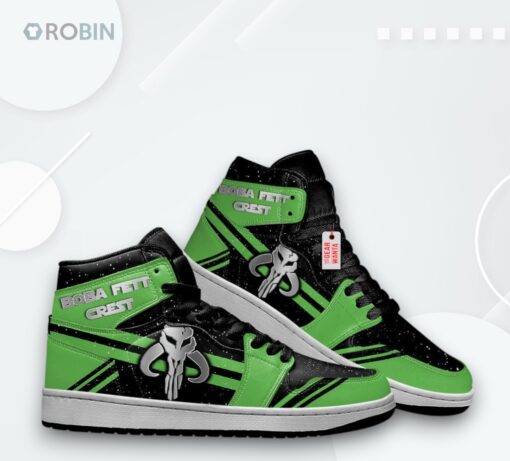 Boba Fett Crest Jordan 1 High – Custom Star Wars Sneakers