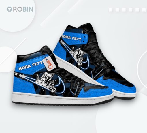 Boba Fett Sneakers – Custom Jordan 1 High Top Shoes