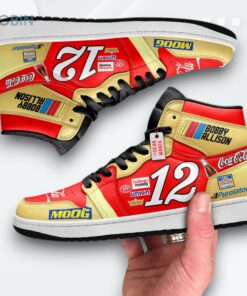 Bobby Allison Coca Cola Jordan 1 High Custom Sneakers #12 Bobby Allison Coca Cola Jordan 1 High Custom Sneakers #12