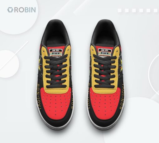 Bon Jovi Heart Design Air Force 1 Shoes   Fan Edition