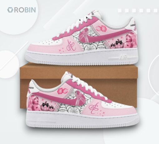 Breast Cancer Awareness Air Force 1 Shoes   Sabrina Carpenter Halloween Design