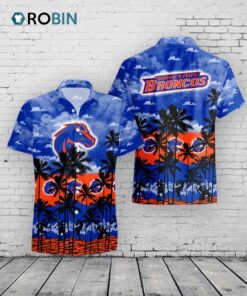 Broncos Hawaiian Shirt –  Palm Tree Print