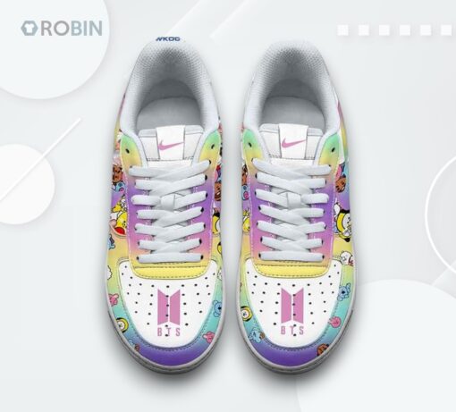 BTS Butter Love Air Force 1 Shoes   Stylish Printed Design Sticker Sneakers