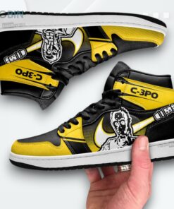 C 3PO Jordan 1 High – Star Wars Sneakers – Fan Gift C 3PO Jordan 1 High – Star Wars Sneakers – Fan Gift