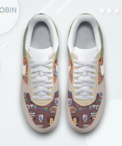 Cage The Elephant Back Against The Wall Air Force 1 Sneakers   Unique Printed Design